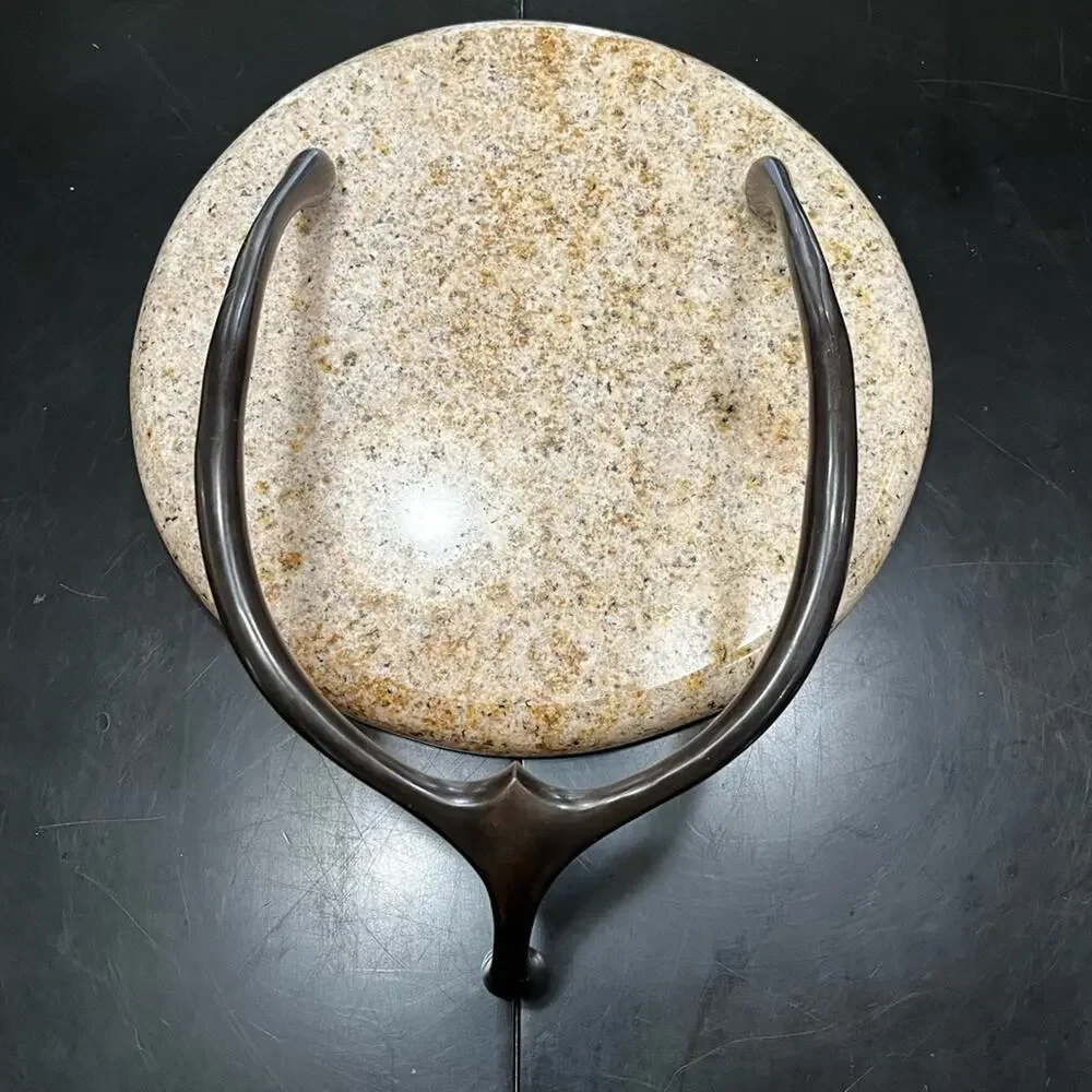 NEW Pottery Barn Antique Bronze Wrought Iron Wishbone Display Sculpture 12” NWOT